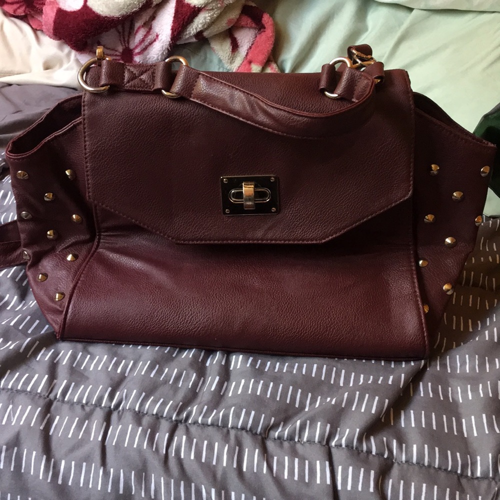 Maroon handbag